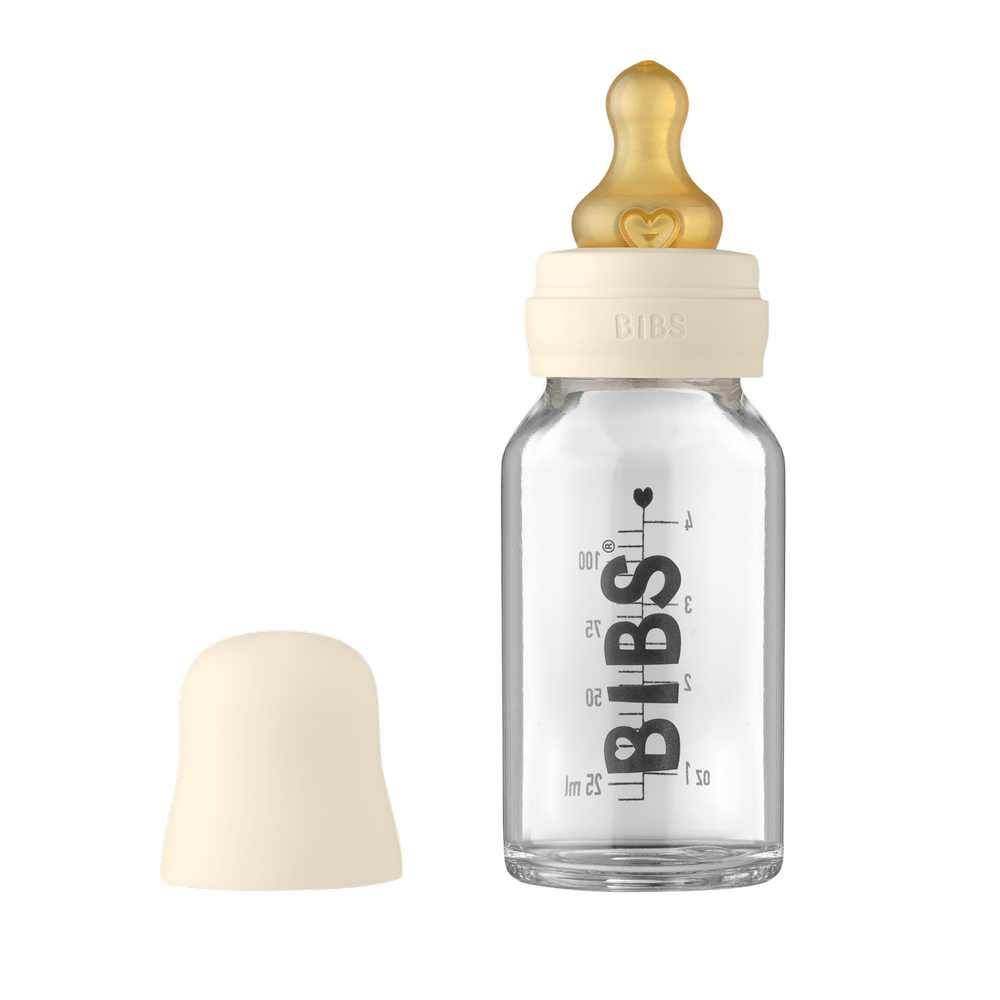 BIBS STAKLENA FLASICA 110ML IVORY 