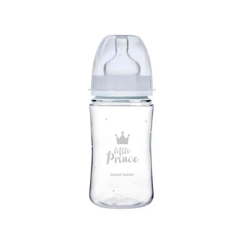 CANPOL BABIES FLASICA 240ML SIROKI VRAT, PP - ROYAL BABY 35/234 BLUE
