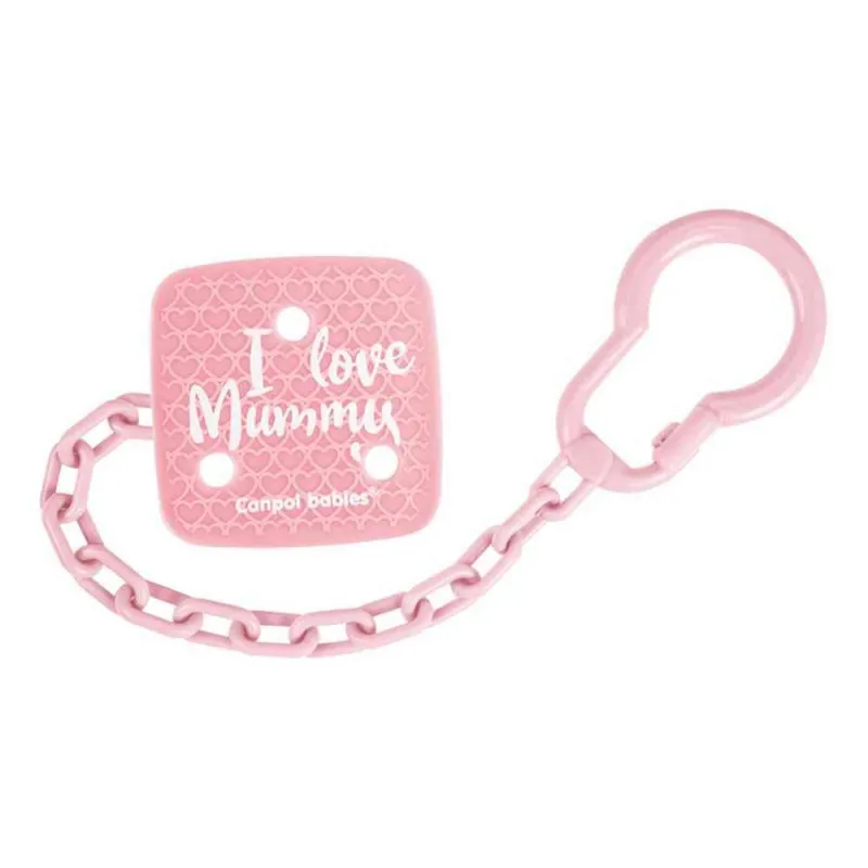 CANPOL BABIES LANAC ZA VARALICU I LOVE MUMMY (0M I ) - PINK 2/434